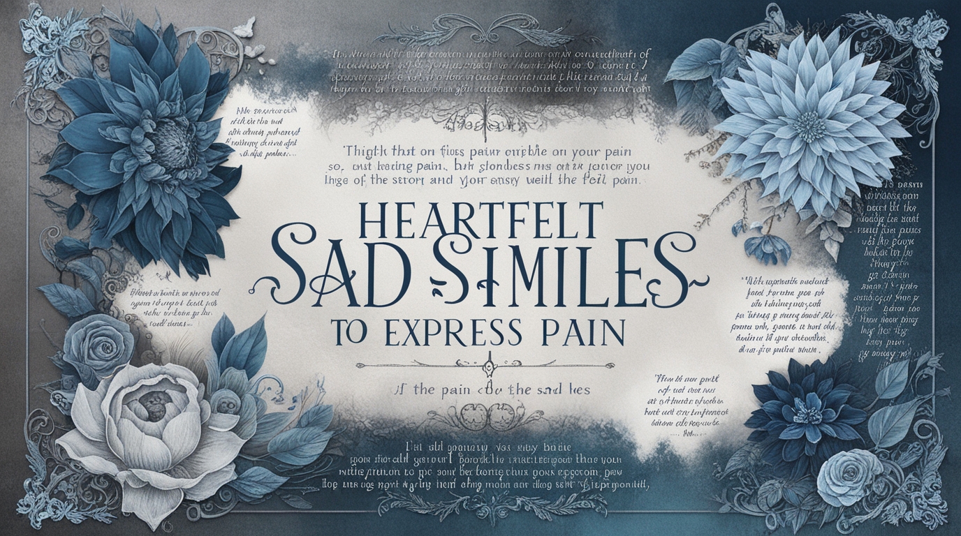 Heartfelt Sad Similes to Express Pain