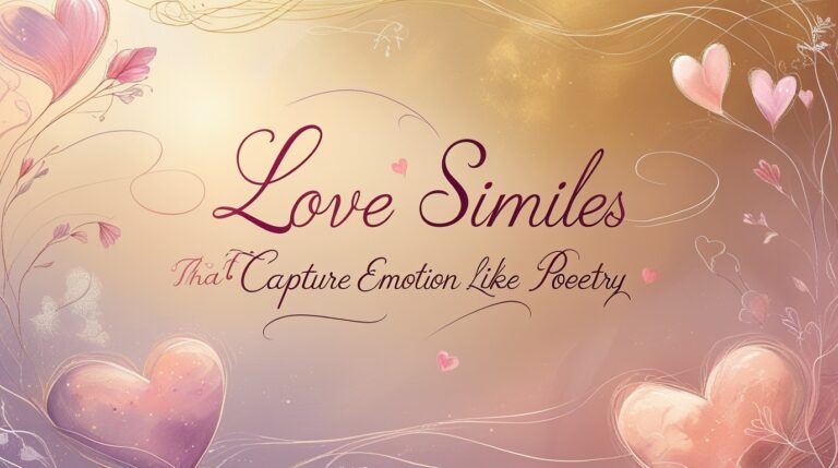 Love Similes That Capture Emotion Like Poetry