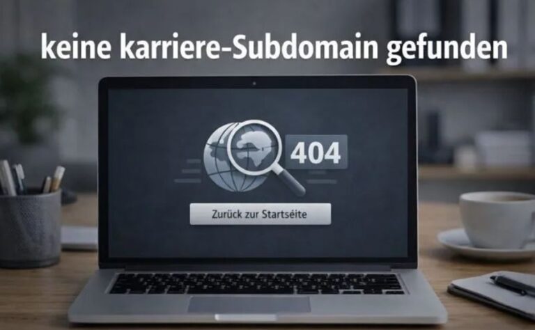 Addressing Keine Karriere-Subdomain Gefunden in Online Job Systems